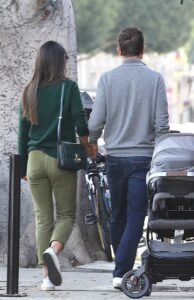 Jordana Brewster in an Olive Pants