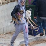 Kelly Osbourne in a Grey Sweatsuit Was Seen Out with Her Dogs in West Hollywood 01/25/2021