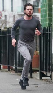 Kit Harington in a Grey Sweatpants