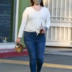 Lana Del Rey in a White Long Sleeves T-Shirt Was Seen Out in Studio City 01/10/2021