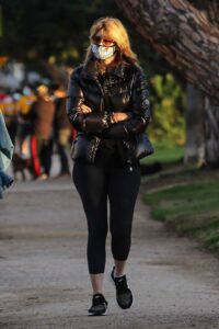 Laura Dern in a Black Puffer Jacket