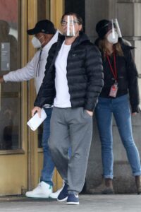 Leonardo DiCaprio in a Black Puffer Jacket