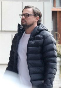 Leonardo DiCaprio in a Black Puffer Jacket