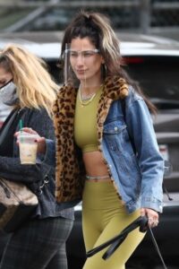 Lexy Panterra in an Olive Workout Ensemble