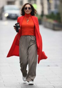 Myleene Klass in a Red Coat