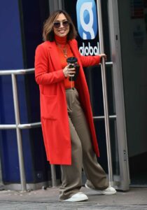 Myleene Klass in a Red Coat