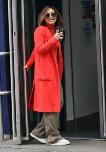 Myleene Klass in a Red Coat