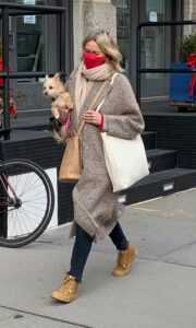 Naomi Watts in a Tan Coat