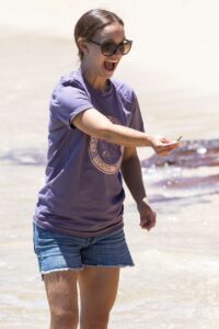 Natalie Portman in a Purple Tee