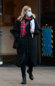 Nicole Appleton in a Black Puffer Coat