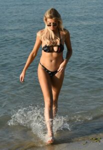 Nicole O'Brien in a Black Bikini