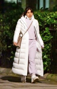 Priyanka Chopra in a White Puffer Coat