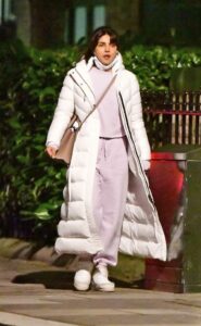 Priyanka Chopra in a White Puffer Coat