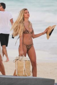 Shayna Taylor in an Animal Print Bikini