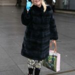 Vanessa Feltz in a Black Fur Coat Arrives at the BBC Broadcasting House in London 01/27/2021