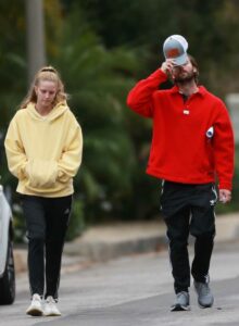 Abby Champion in a Yellow Hoodie