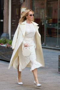 Amanda Holden in a White Coat