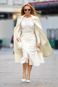 Amanda Holden in a White Coat