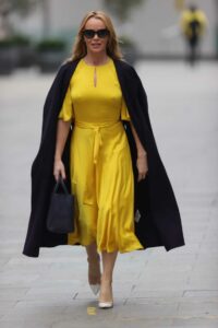 Amanda Holden in a Yellow Dress