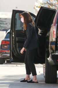 Anne Hathaway in a Black Blazer