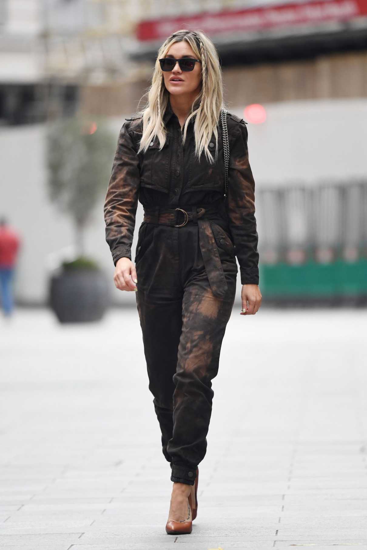 Ashley Roberts in a Black Jumpsuit