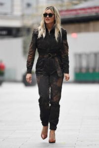 Ashley Roberts in a Black Jumpsuit