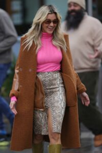 Ashley Roberts in a Pink Turtleneck