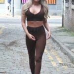 Chloe Crowhurst in a Brown Workout Ensemble Was Seen Out in Manchester 02/07/2021
