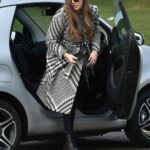 Chloe Ross in a Grey Coat Was Seen Out in Chigwell, Essex 02/18/2021