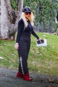 Christina Aguilera in a Black Outfit