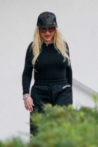 Christina Aguilera in a Black Outfit