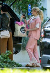 Emma Roberts in a Pink Outfit