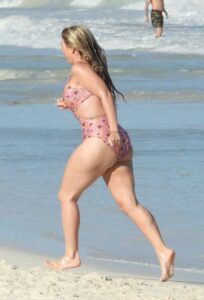 Frankie Essex in a Pink Swimsuit