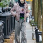Helena Christensen in a Pink Jacket Was Seen Out in New York 02/26/2021