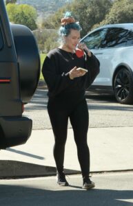 Hilary Duff in a Black Outfit