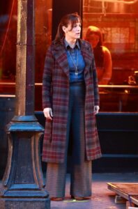 Jennifer Garner in a Plaid Coat