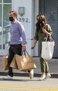 Jordana Brewster in an Olive Jumpsuit