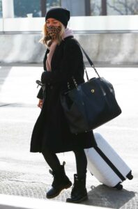 Kristin Cavallari in a Black Coat