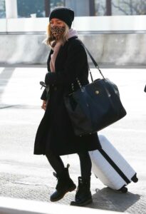 Kristin Cavallari in a Black Coat