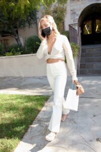 Kristin Cavallari in a Black Protective Mask