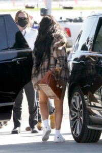 Kylie Jenner in a Plaid Jacket
