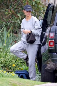 Lara Bingle in a Grey Sweatsuit