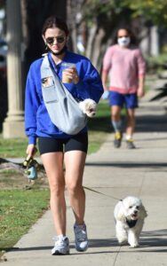 Lucy Hale in a Blue Sweatshirt