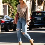 Madison LeCroy in a Blue Ripped Jeans Was Seen Out in Miami 02/23/2021
