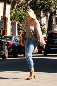 Madison LeCroy in a Blue Ripped Jeans