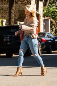Madison LeCroy in a Blue Ripped Jeans