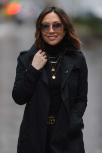 Myleene Klass in a Black Outfit