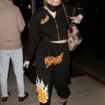 Noah Cyrus in a Black Protective Mask Arrives to Boa Steakhouse with Lucas Machado in West Hollywood 02/08/2021