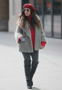 Preeya Kalidas in a Red Beret