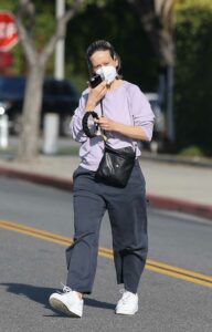 Sarah Paulson in a Protective Mask
